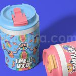 دانلود موکاپ قمقمه کودک Tumbler Mockup