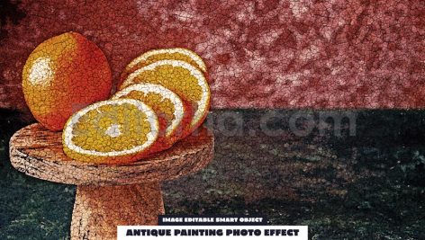 دانلود افکت عکس نقاشی وینتیج و قدیمی Antique Painting Photo Effect