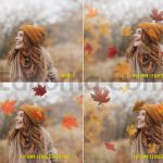 دانلود افکت عکس برگ های پاییزی Autumn Leaves Photo Overlays
