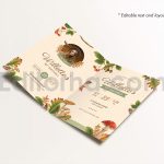 دانلود فایل لایه باز کارت دعوت تولد تم پاییزی birthday invitation card