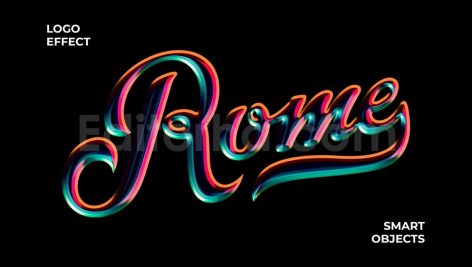 دانلود افکت نئونی و درخشان برای متن و لوگو bright text and logo effect