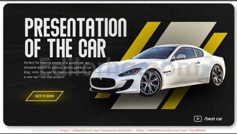 دانلود پروژه آماده افترافکت: اسلایدشو معرفی ماشین با موسیقی Car Presentation