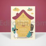دانلود فایل لایه باز کارت دعوت تولد کودکانه Birthday Invitation