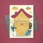 دانلود فایل لایه باز کارت دعوت تولد کودکانه Birthday Invitation