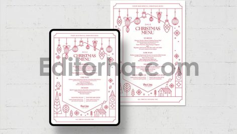 فایل لایه باز منوی کریسمس3