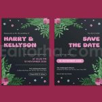 دانلود لایه باز کارت دعوت عروسی کلاسیک Classical Wedding Invitation