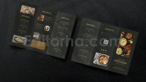 طرح لایه باز منوی رستوران2