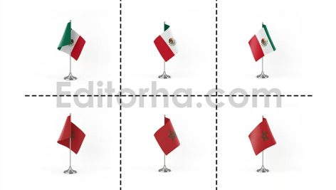 دانلود فایل لایه باز فتوشاپ پرچم کشورها در زوایای مختلف Country Flags