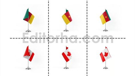 دانلود فایل لایه باز فتوشاپ پرچم کشورها در زوایای مختلف Country Flags
