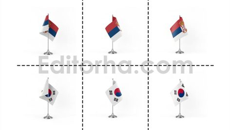 دانلود فایل لایه باز فتوشاپ پرچم کشورها در زوایای مختلف Country Flags