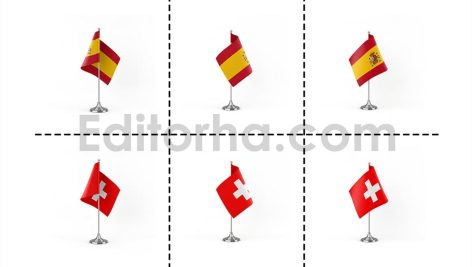 دانلود فایل لایه باز فتوشاپ پرچم کشورها در زوایای مختلف Country Flags