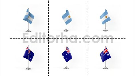 دانلود فایل لایه باز فتوشاپ پرچم کشورها در زوایای مختلف Country Flags