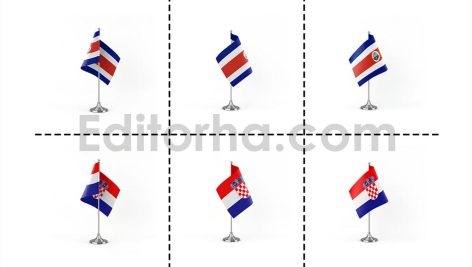 دانلود فایل لایه باز فتوشاپ پرچم کشورها در زوایای مختلف Country Flags