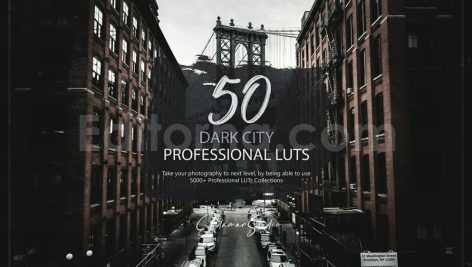 دانلود 50 پریست LUT رنگ شهر تاریک 50 dark city luts pack