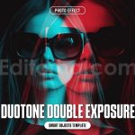 دانلود افکت عکس دابل اکسپوژر و دو رنگی Duotone Double Exposure Photo Effect