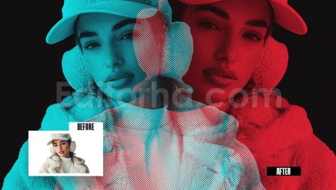 دانلود افکت عکس دابل اکسپوژر و دو رنگی Duotone Double Exposure Photo Effect