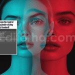 دانلود افکت عکس دابل اکسپوژر و دو رنگی Duotone Double Exposure Photo Effect