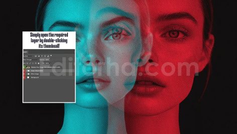 دانلود افکت عکس دابل اکسپوژر و دو رنگی Duotone Double Exposure Photo Effect