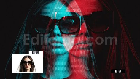 دانلود افکت عکس دابل اکسپوژر و دو رنگی Duotone Double Exposure Photo Effect