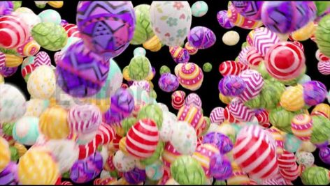 دانلود فوتیج موشن گرافیک تخم مرغ رنگی Easter Eggs