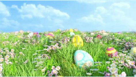 دانلود فوتیج موشن گرافیک تخم مرغ رنگی Easter Eggs