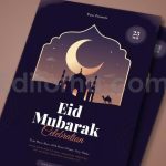 دانلود مجموعه لایه باز قالب اینستاگرام عید رمضان Eid Mubarak Flyer