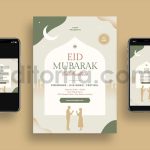 دانلود مجموعه لایه باز قالب اینستاگرام جشن رمضان Eid Mubarak Flyer
