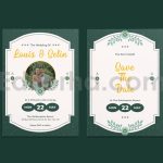 دانلود لایه باز کارت دعوت عروسی زیبا Elegant Wedding Invitation Template