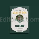 دانلود لایه باز کارت دعوت عروسی زیبا Elegant Wedding Invitation Template