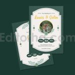 دانلود لایه باز کارت دعوت عروسی زیبا Elegant Wedding Invitation Template