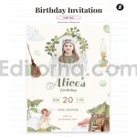 دانلود فایل لایه باز کارت دعوت تولد با تم خاص birthday invitation card