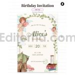 دانلود فایل لایه باز کارت دعوت تولد با تم خاص birthday invitation card