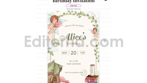 دانلود فایل لایه باز کارت دعوت تولد با تم خاص birthday invitation card