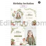 دانلود فایل لایه باز کارت دعوت تولد با تم خاص birthday invitation card