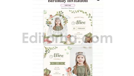 دانلود فایل لایه باز کارت دعوت تولد با تم خاص birthday invitation card