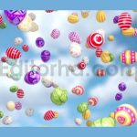 دانلود فوتیج موشن گرافیک تخم مرغ رنگی Falling Easter Eggs