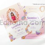 دانلود فایل لایه باز کارت دعوت تولد دخترونه birthday invitation card
