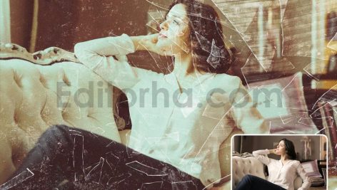 دانلود اکشن فتوشاپ شیشه شکسته glass overlay effect