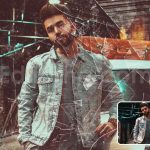 دانلود اکشن فتوشاپ شیشه شکسته glass overlay effect