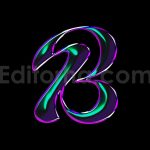 دانلود افکت متن کروم Glowing chrome text and logo effect
