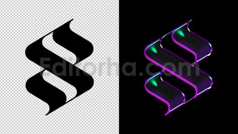 دانلود افکت متن کروم Glowing chrome text and logo effect