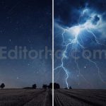 دانلود تکسچر رعد و برق آبی Blue Lightning Superpositions