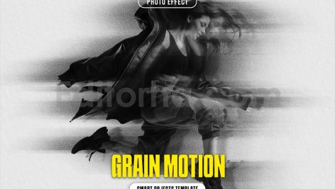 دانلود افکت عکس حرکت گرینی Grain Motion Photo Effect