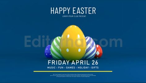 پروژه آماده داوینچی ریزالو: لوگوموشن تخم مرغ رنگی Happy Easter