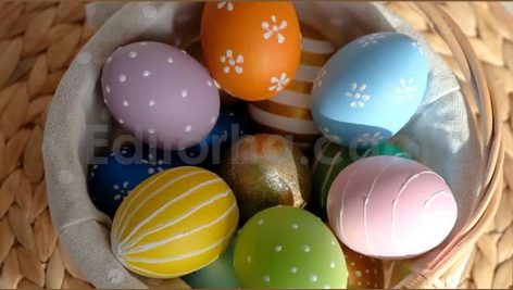 دانلود فوتیج تخم مرغ رنگی Happy Easter