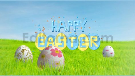 دانلود پروژه آماده افترافکت: وله عید نوروز همراه با موسیقی Happy Easter II | After Effects
