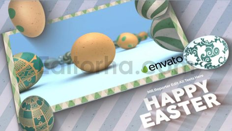 دانلود پروژه آماده افترافکت: وله تخم مرغ رنگی Happy Easter Logo