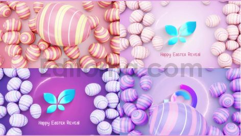 دانلود پروژه آماده پریمیر: لوگوموشن تخم مرغ رنگی عید Happy Easter Reveal