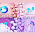 دانلود پروژه آماده افترافکت: لوگو موشن تخم مرغ رنگی عید Happy Easter Reveal