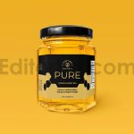 دانلود لایه باز لیبل شیشه عسل Honey Jar Label Design
